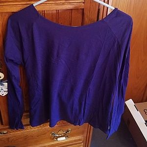 Fabletics long-sleeve twist-back athleisure tee